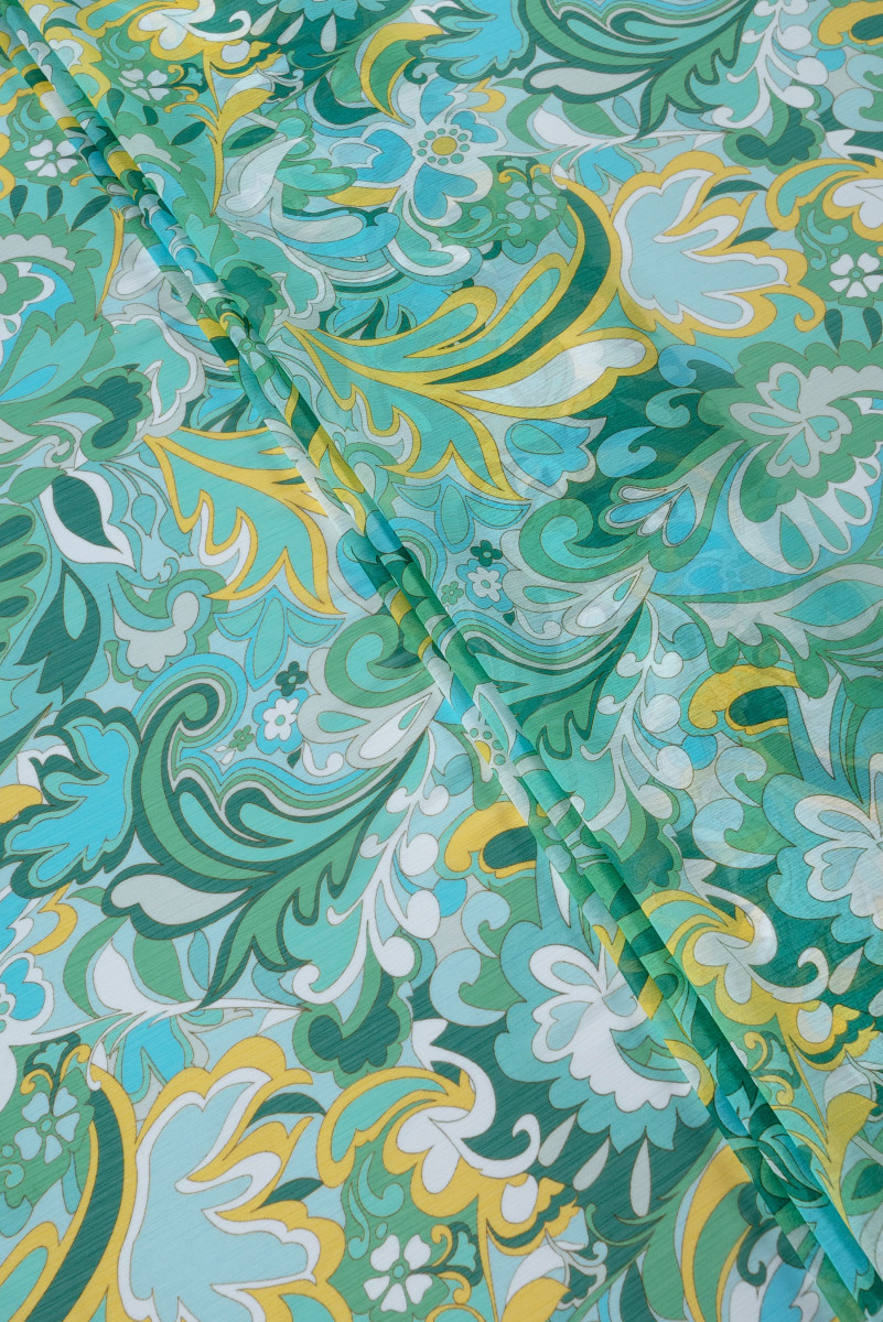 Polyester chiffon colorful patterns