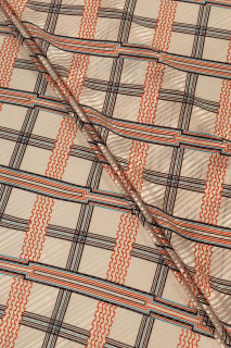 Polyester chiffon met devore ruit