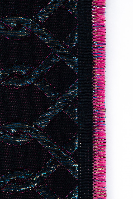 Jacquard negru cu mai multe fire