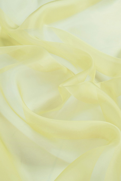 Organza jedwabna żółta