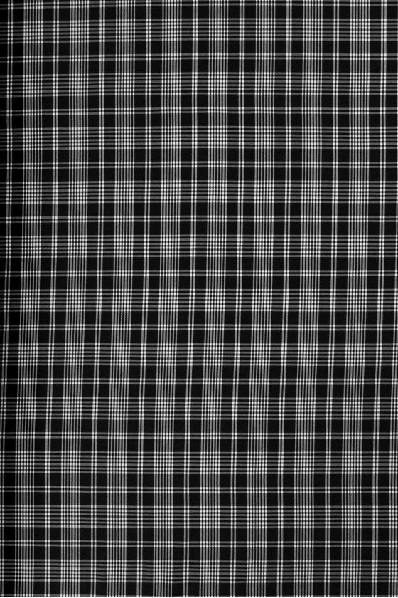 Checkered wool white and black