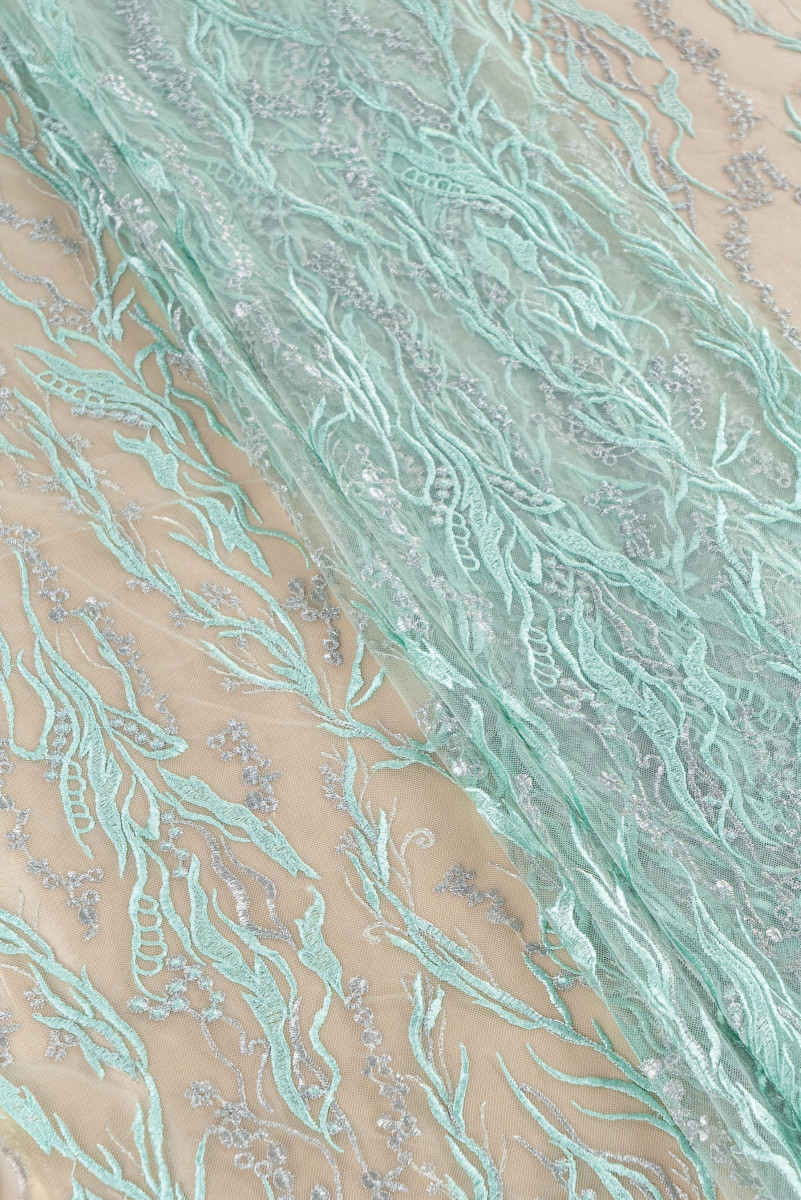 Tulle embroidered with...