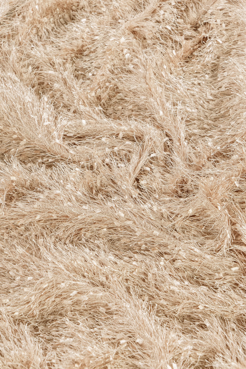 Fringed fabric beige