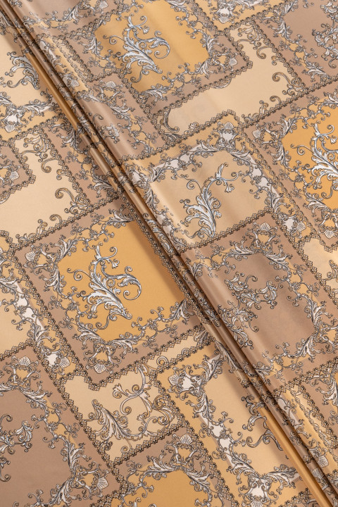 Beige silk satin in ornaments