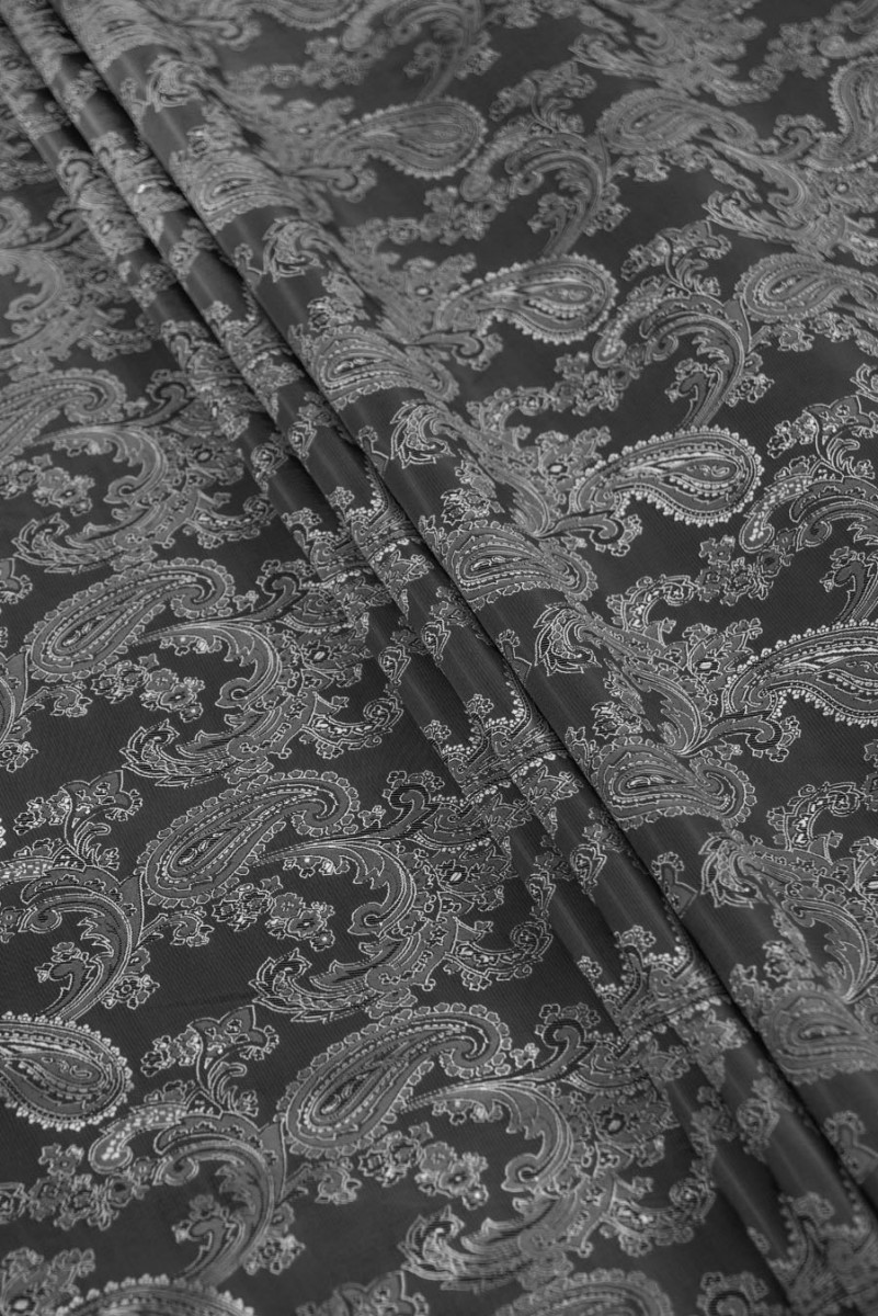 Jacquard lining twoton black and silver