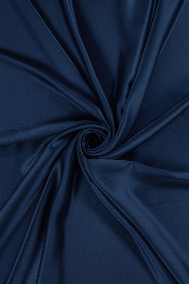 Viscose el. KUPON azul marino claro 150cm