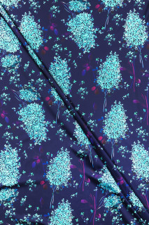 Raso di poliestere con fiori