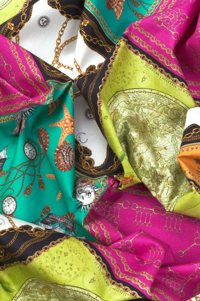 Patchwork skjorte bomuld