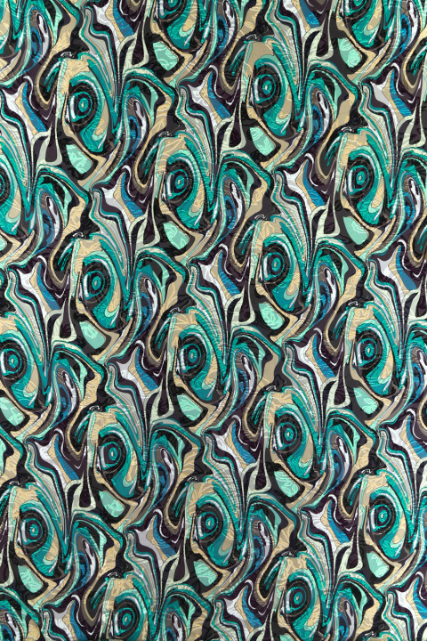 Silk and viscose velour devore fancy patterns