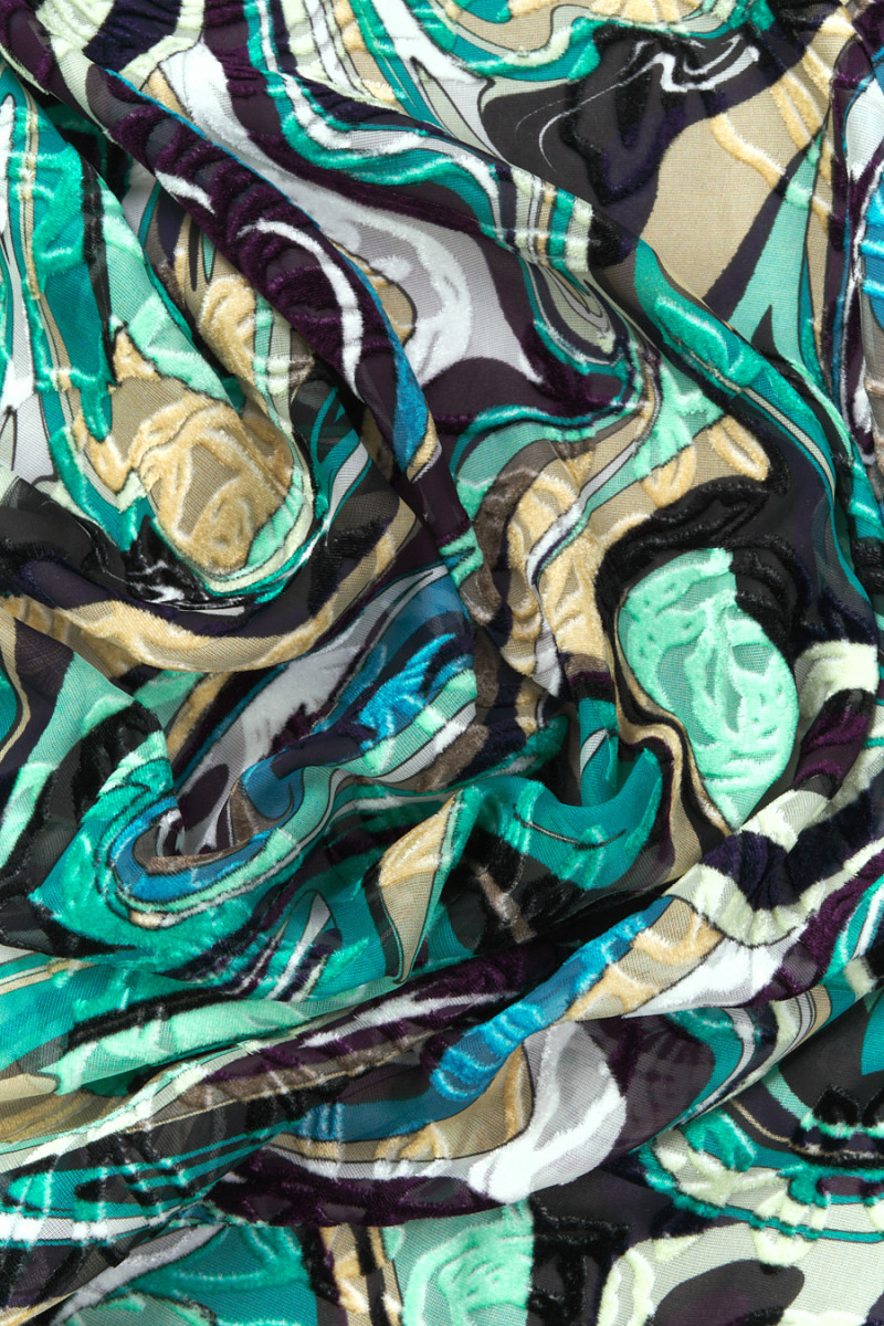 Velours soie-viscose dévorer des motifs fantaisie