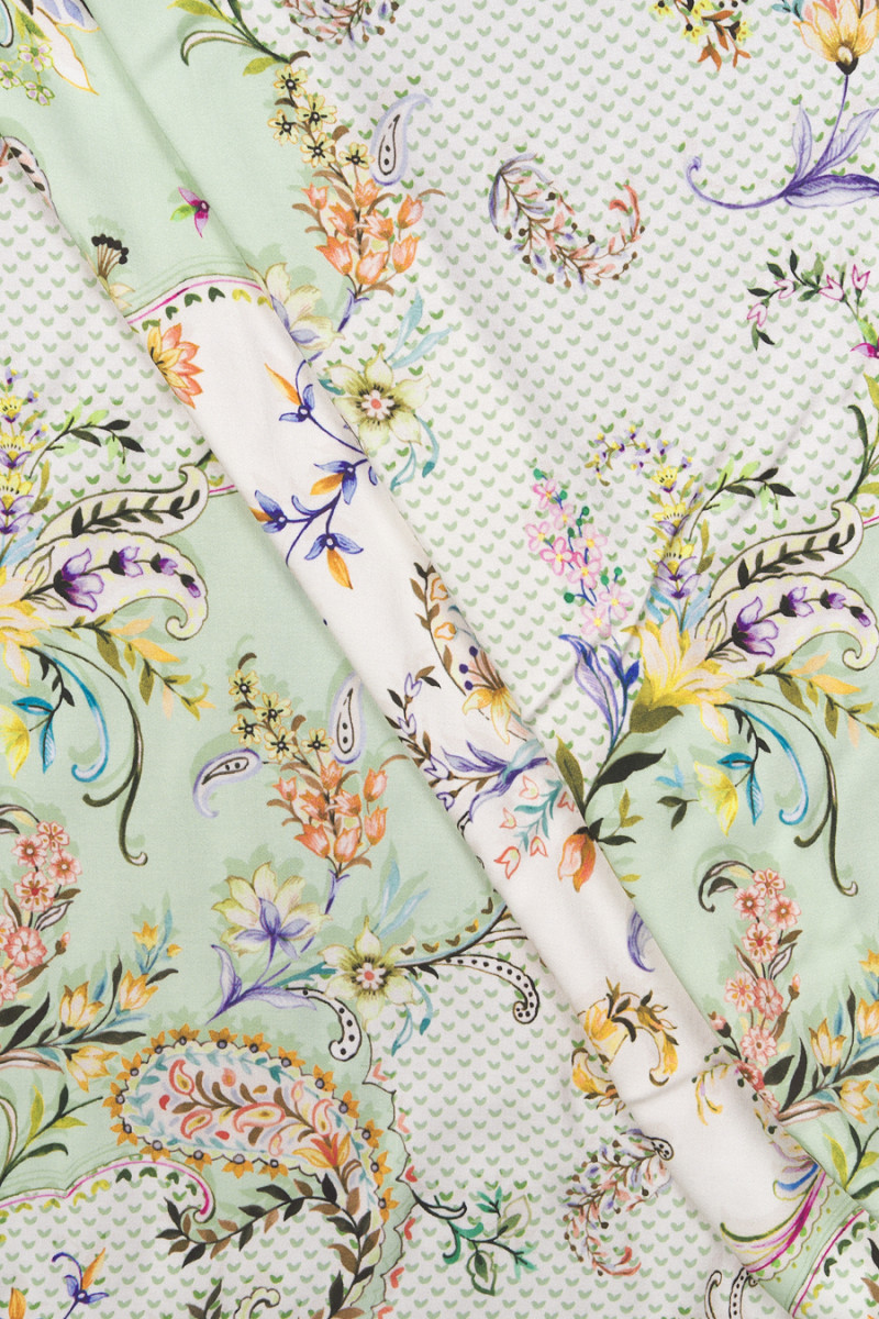Wiskoza - paisley i kwiaty KUPON 70cm