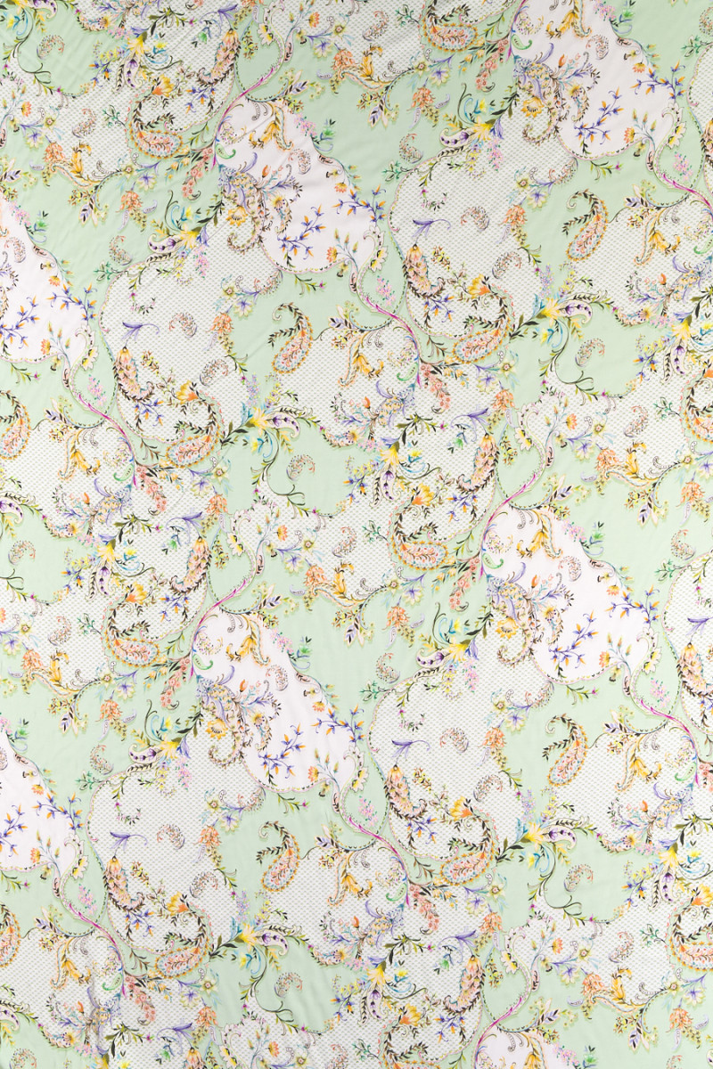 Wiskoza - paisley i kwiaty KUPON 70cm