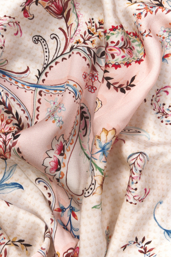 Wiskoza - paisley i kwiaty KUPON 170cm