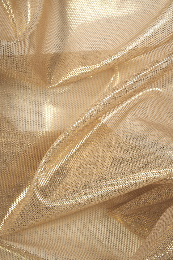 Tüll Mesh weich beige mit Glow