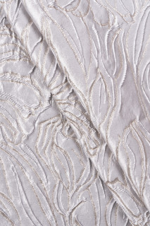 Jacquard con flores grandes gris-platino