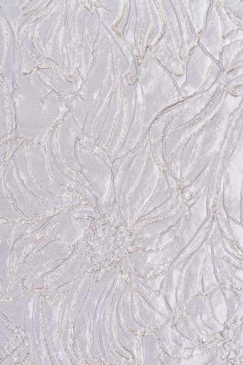 Jacquard in large flowers gray-platinum