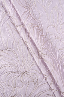 Jacquard à grandes fleurs lilas-platine