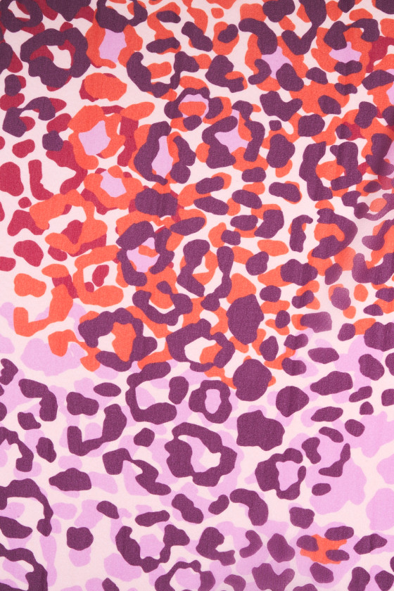 Sifon de mătase cu imprimeu leopard