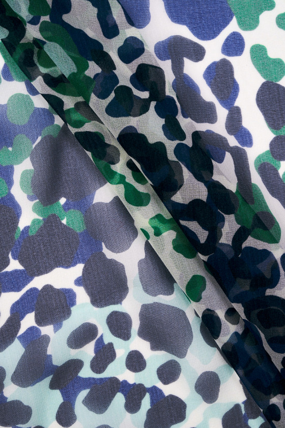 Szyfon jedwabny w panterkę KUPON 65cm