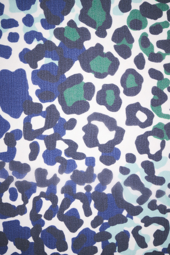 Szyfon jedwabny w panterkę KUPON 65cm