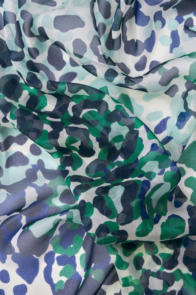 Szyfon jedwabny w panterkę KUPON 65cm