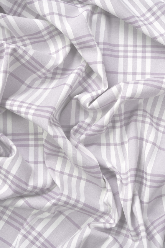 Chemise à carreaux en viscose KUPON 100 cm