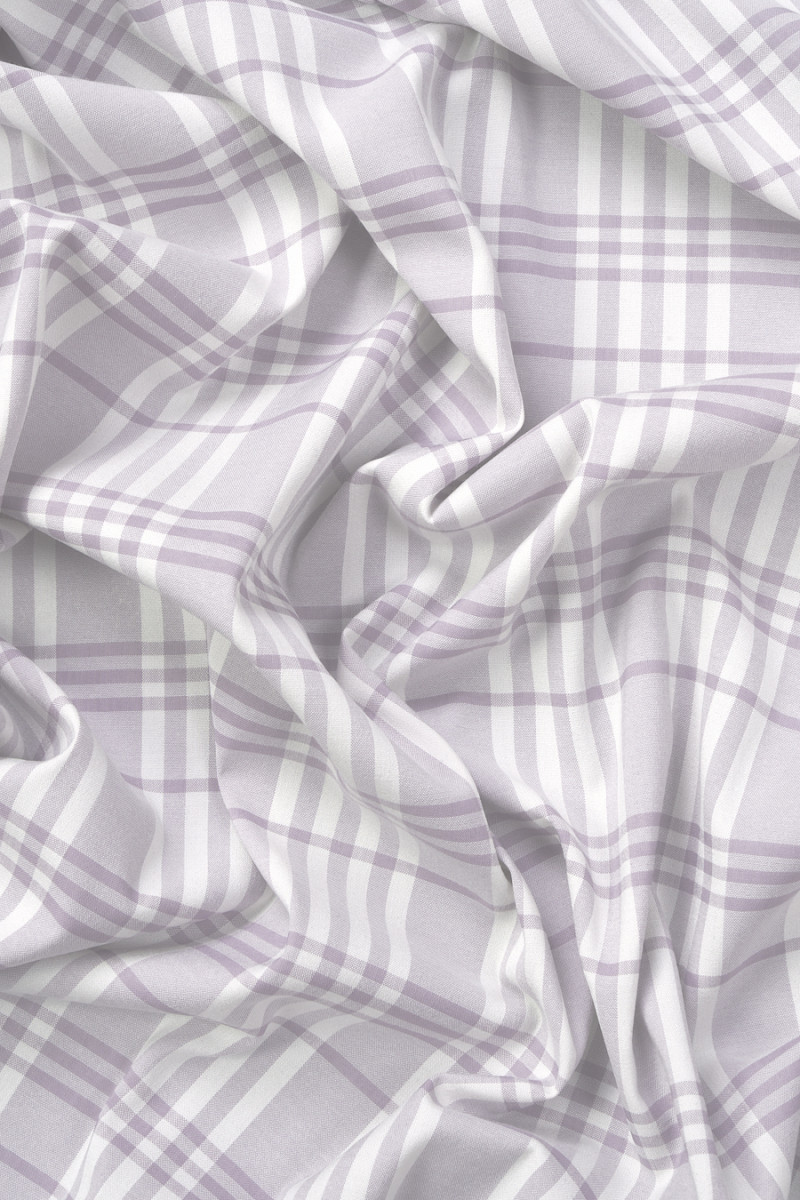 Geruite overhemd viscose KUPON 100cm