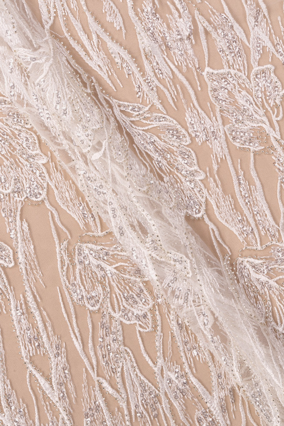 Écru lace with beads COUPON...