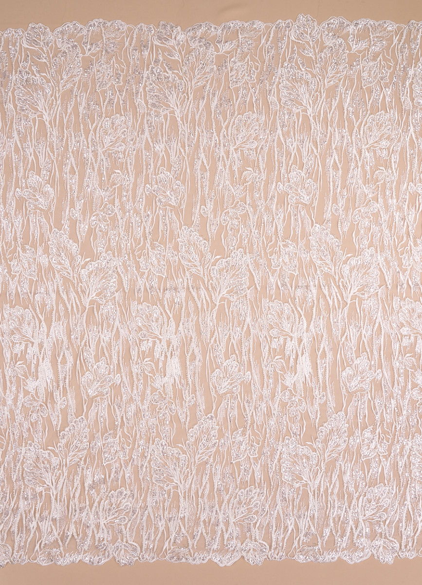 Pizzo écru con perline COUPON 80cm