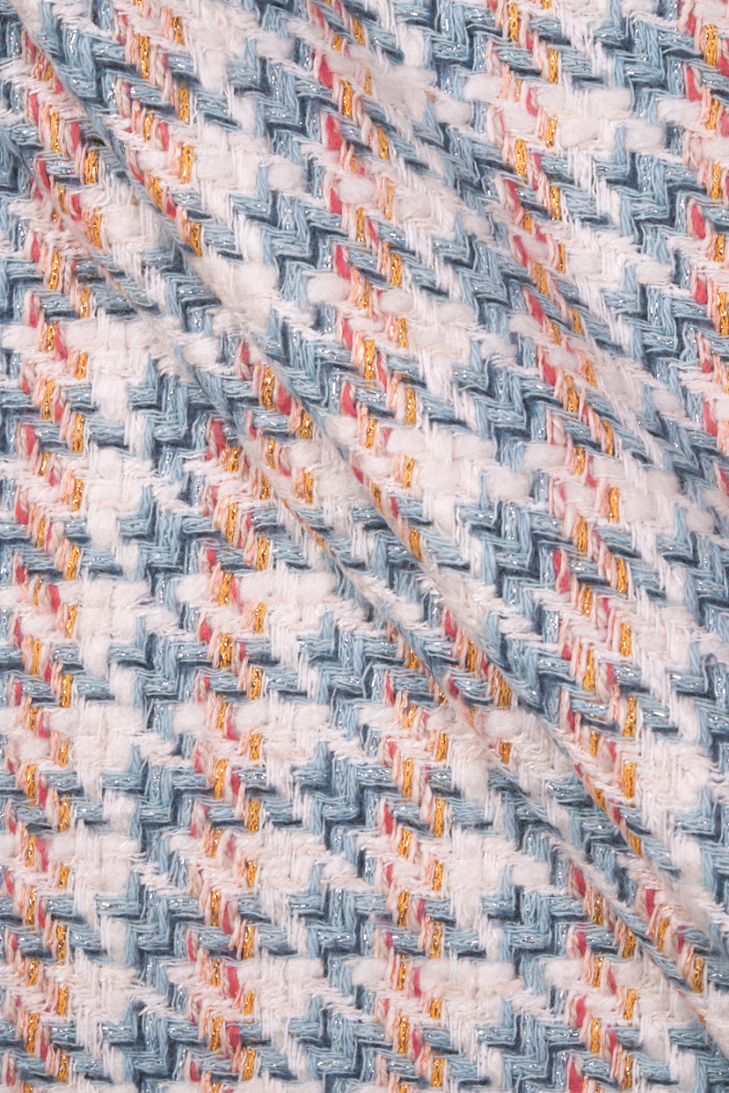 Chanel fabric blue chicken foot