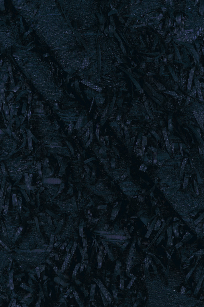 Жаккард з китицями темно-синій