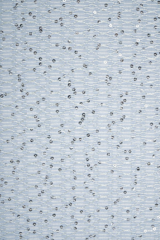 Chanel fabric with sequins - ice blue