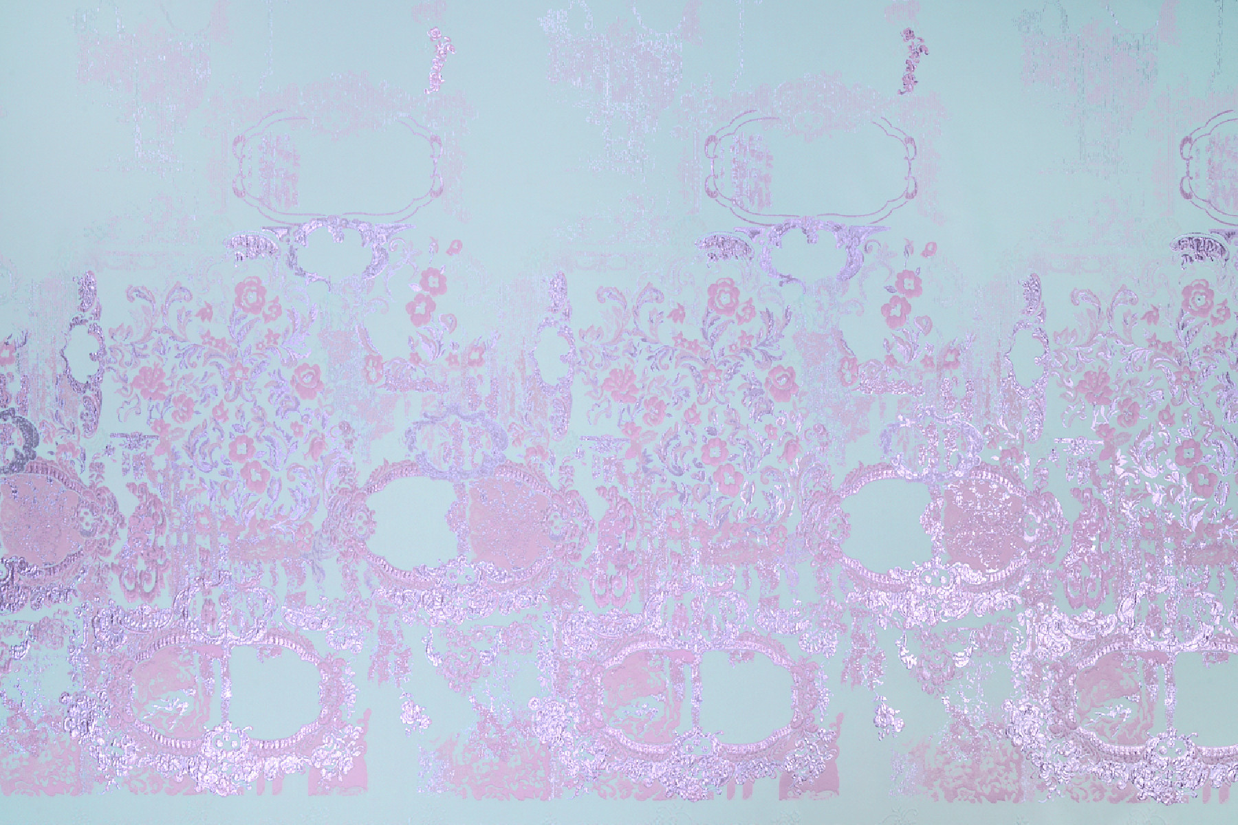 Jacquard lyserøde ornamenter