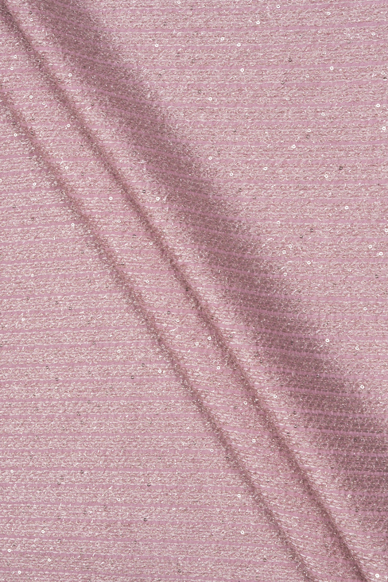Tessuto Chanel con paillettes - rosa sporco