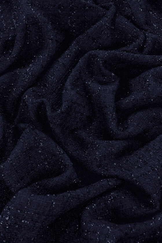 Tissu Chanel KUPON bleu marine 130 cm