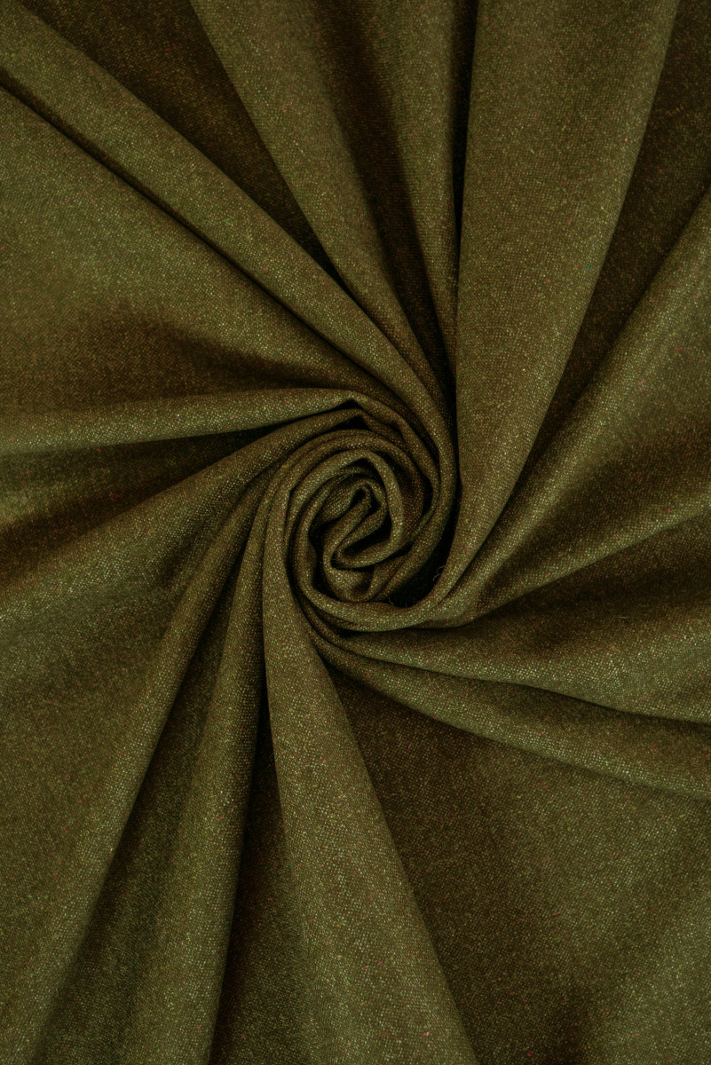 Oliven uld Melange KUPON 160cm