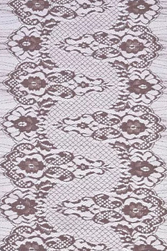 Nastro elastico in pizzo - marrone terra