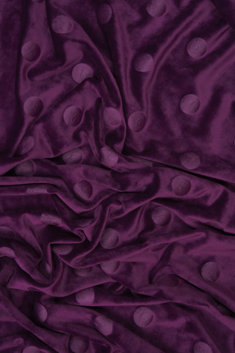 Velor knitwear in purple peas