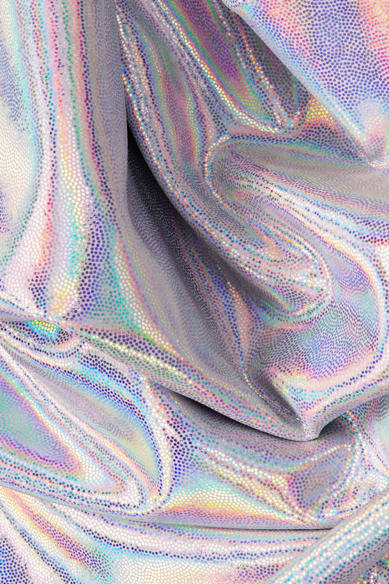 Lycra weiß-silber Multi COUPON 180 cm