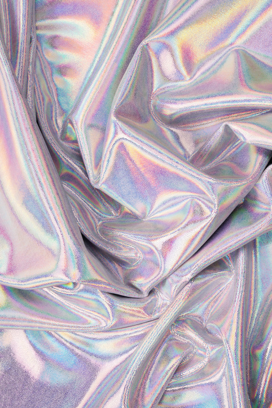 Lycra weiß-silber Multi COUPON 180 cm