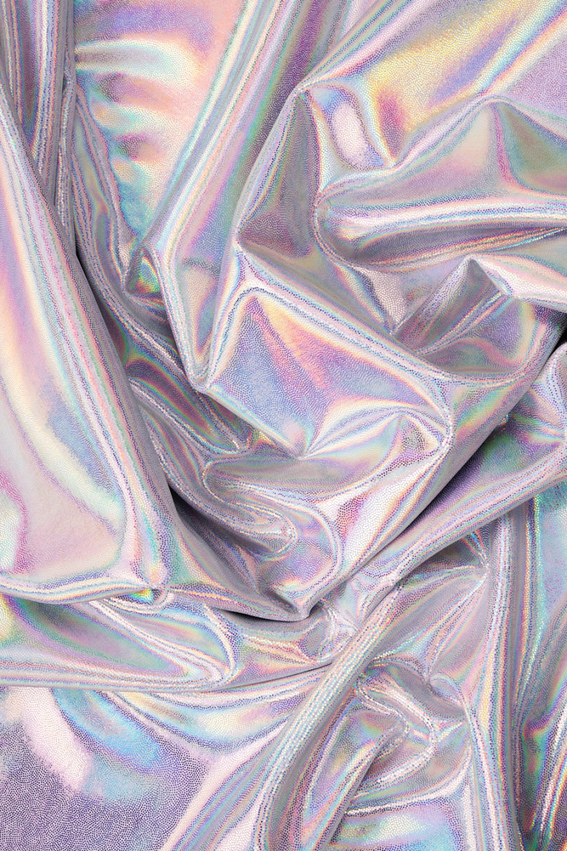 Lycra weiß-silber Multi COUPON 180 cm