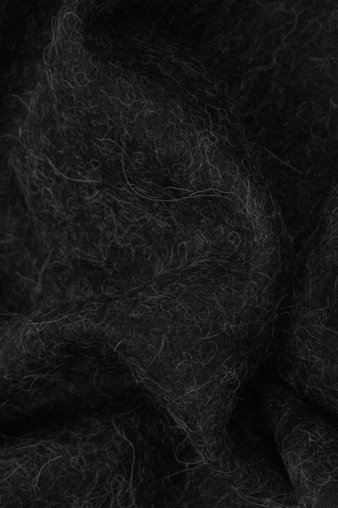Coat wool with cashmere black