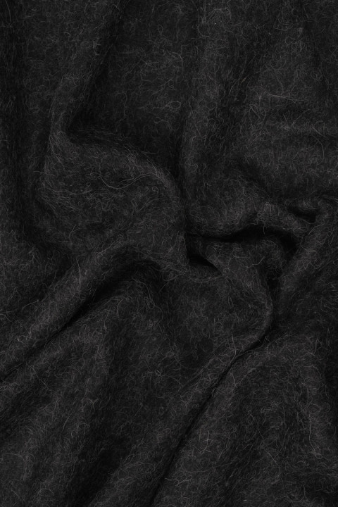 Coat wool with cashmere black