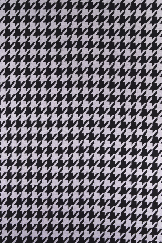 Jersey de punto, pata de gallo gris COUPON 120cm