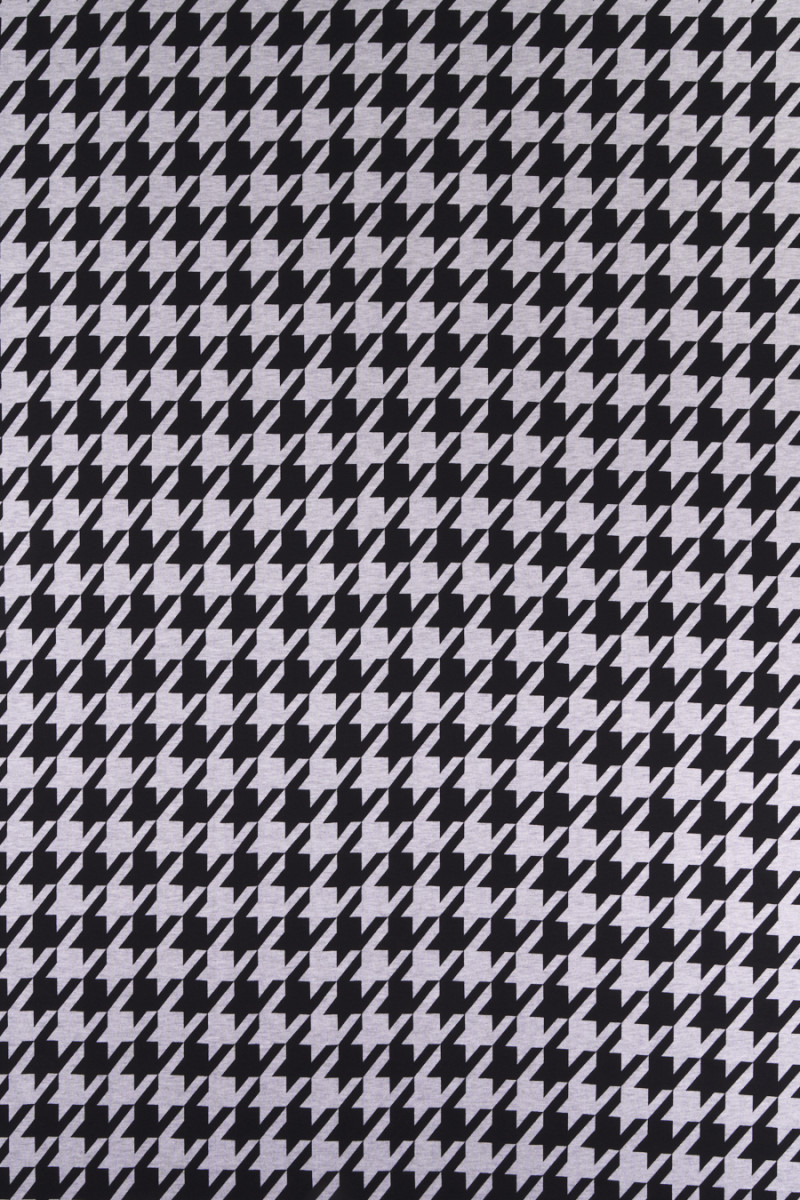 Tricou tricotat cu picior de corb gri COUPON 120cm