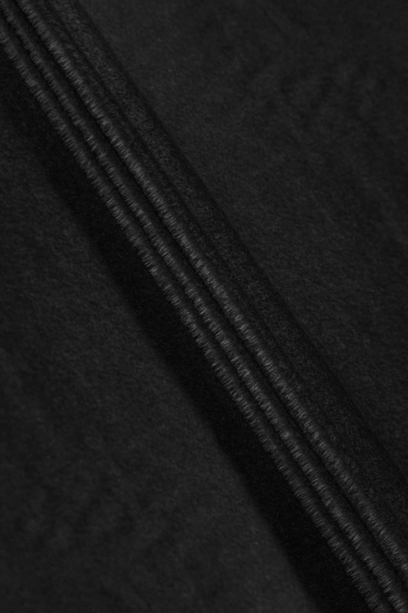 Kabátová vlna s mohérem - černá