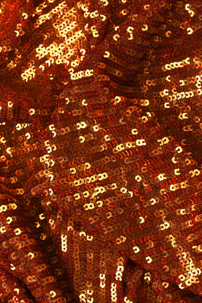 Paillettes elastiche rosso-arancio