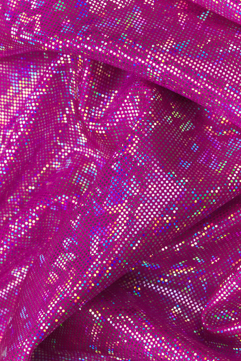 Lycra fucsia-argento multi