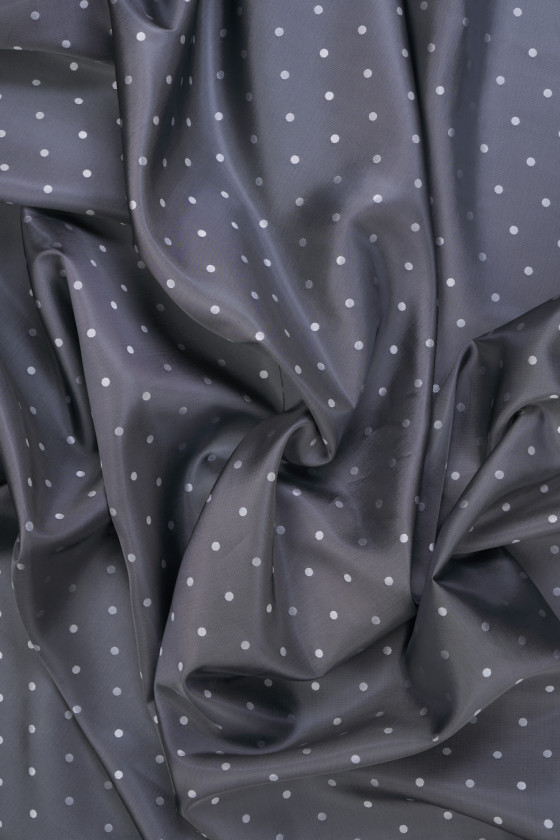 Polka dot voering zilver COUPON 190cm