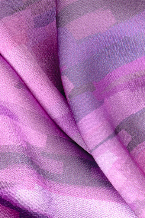 Polyester satin with flowers
